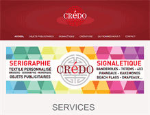 Tablet Screenshot of credo-serigraphie.com